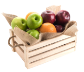 Basket with apple
